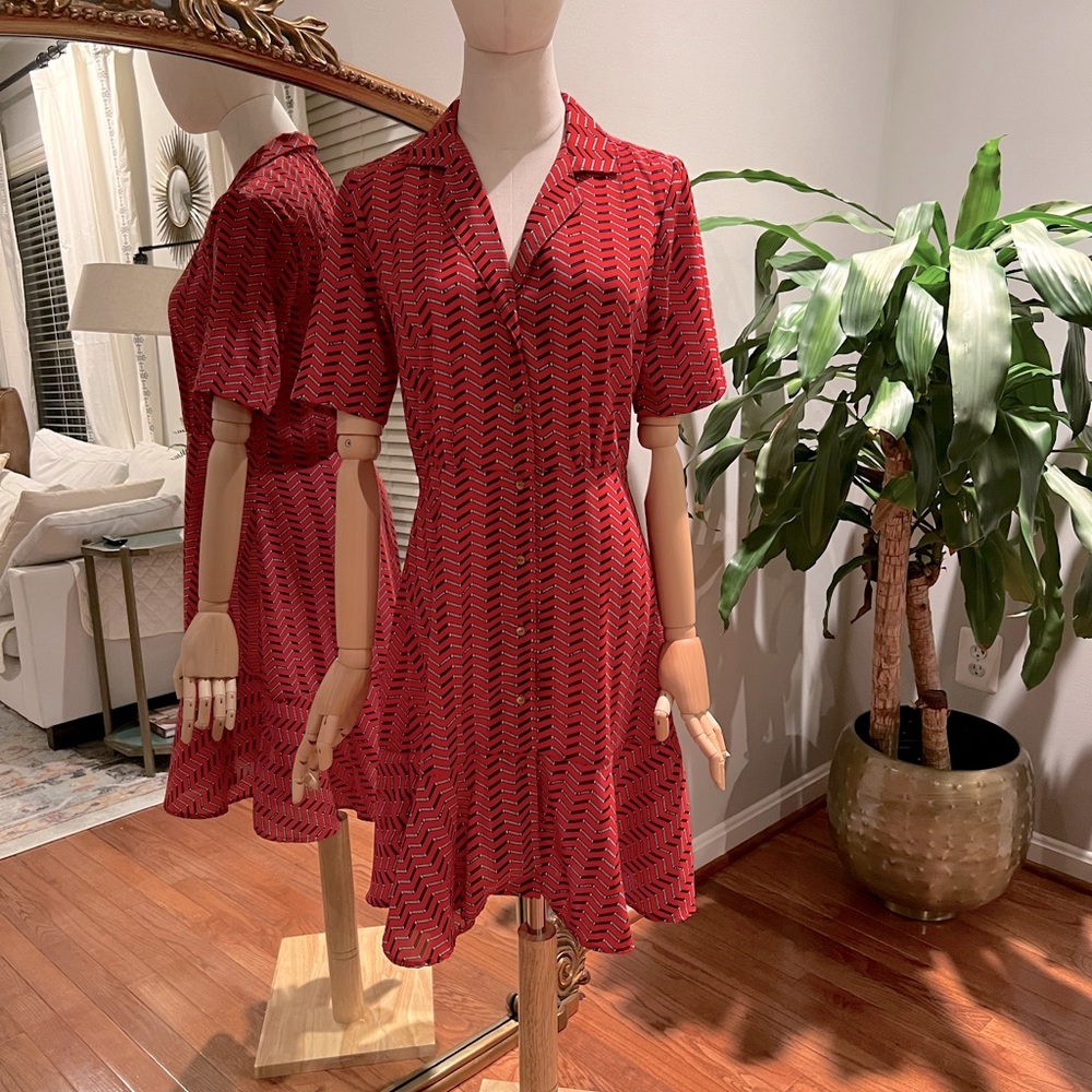 Scotch and Soda Red Printed dress